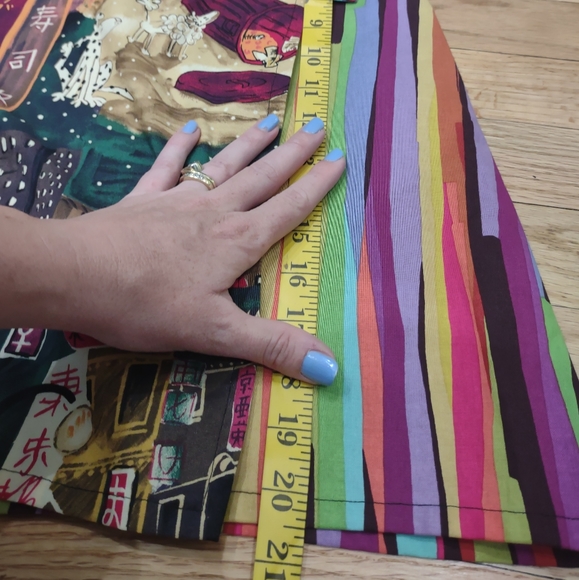 Hand crafted dog print rainbow pattern wrap skirt xs - Picture 9 of 9